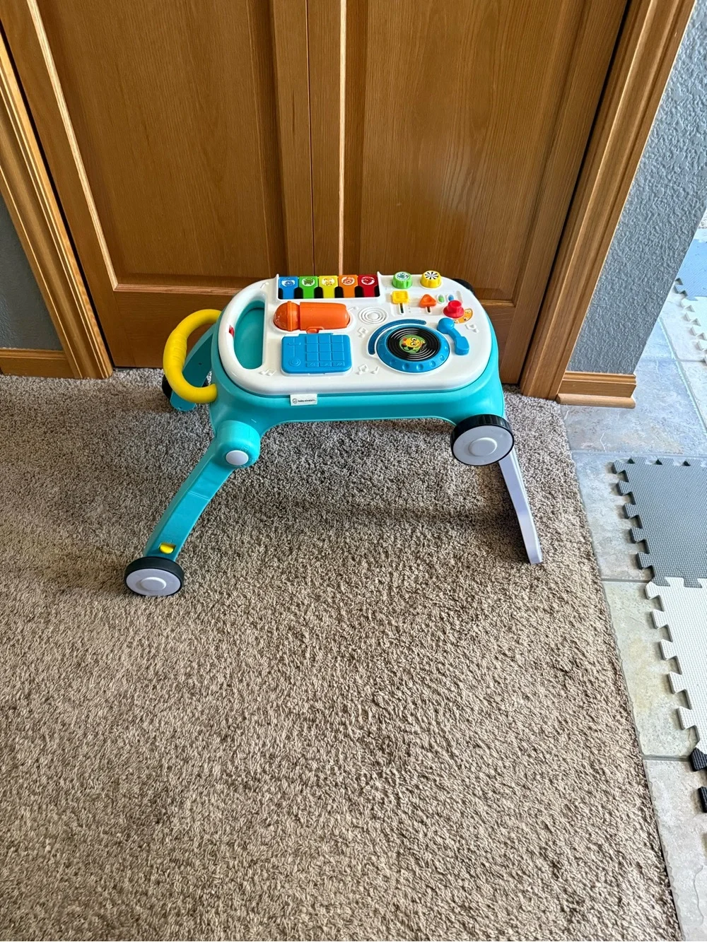 Interactive Musical Push Walker - Teal, Yellow, Orange